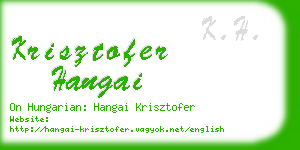 krisztofer hangai business card